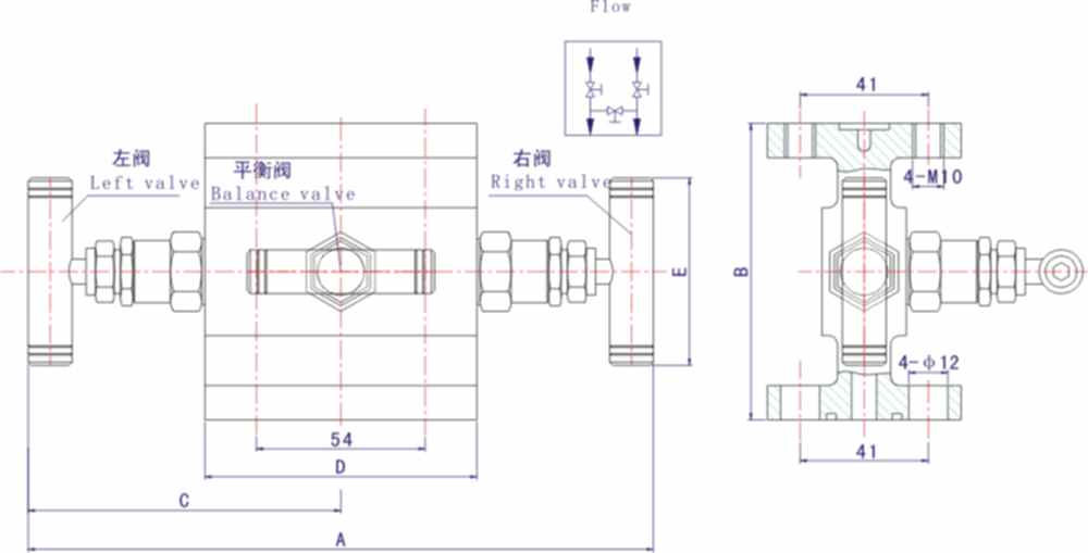 1151双法兰式三阀组 