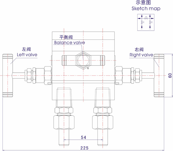 1151焊接管法兰式三阀组 
